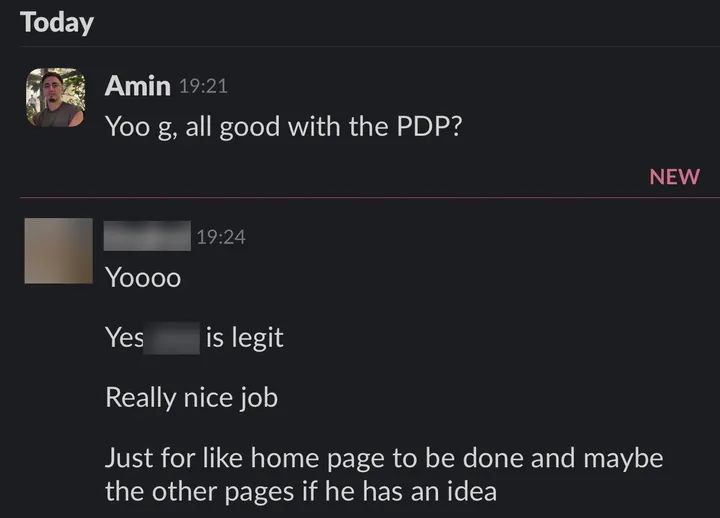 Client: "Yes, is legit. Really nice job."